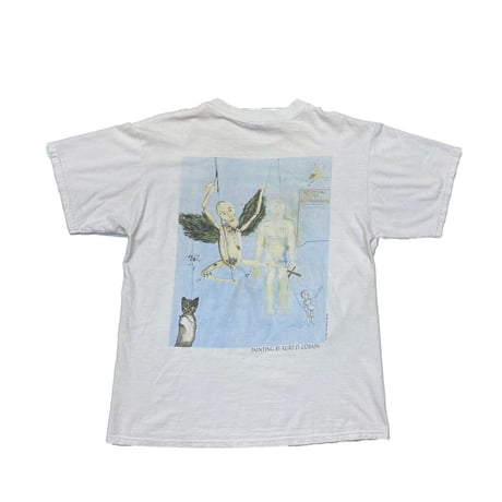 NIRVANA KURT COBAIN MEMORIAL TEE 1994 WHITE TULTEX LARGE 950KG7206