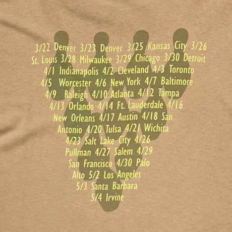 FOO FIGHTERS 1996 BIG ME CONCERT BEIGE FITS XL 3495
