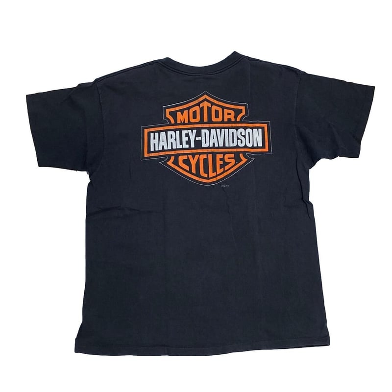 HARLEY DAVIDSON 1995 OVP EAGLE TEE BLUE ORANGE