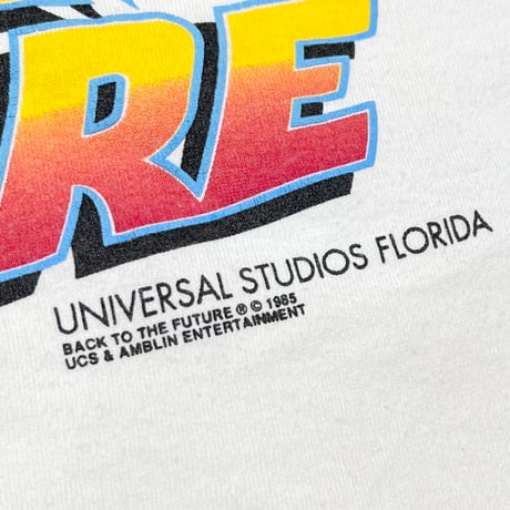 BACK TO THE FUTURE DOUBLE SIDE LOGO UNIVERSAL STUDIOS FLORIDA WHITE XL 3392