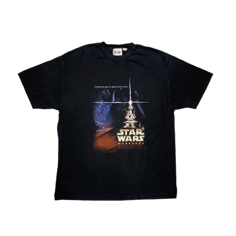 DISNEY VINTAGE MICKEY STARWARS TEE BLACK XL 1215