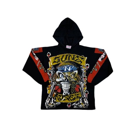 GUNS N' ROSES BOOTLEG GET IN THE RING HOODED  LARGE 1527