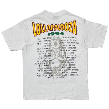 LOLLAPALOOZA 94' FESTIVAL WHITE GIANT by TEEJAYS LARGE 1171