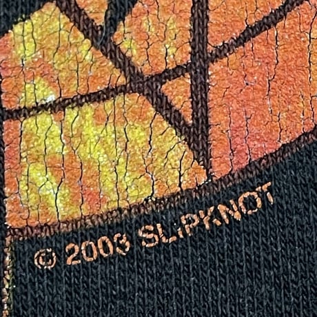 SLIPKNOT 2003 HOODED SWEATSHIRT BLACK ORANGE FITS XL 3791