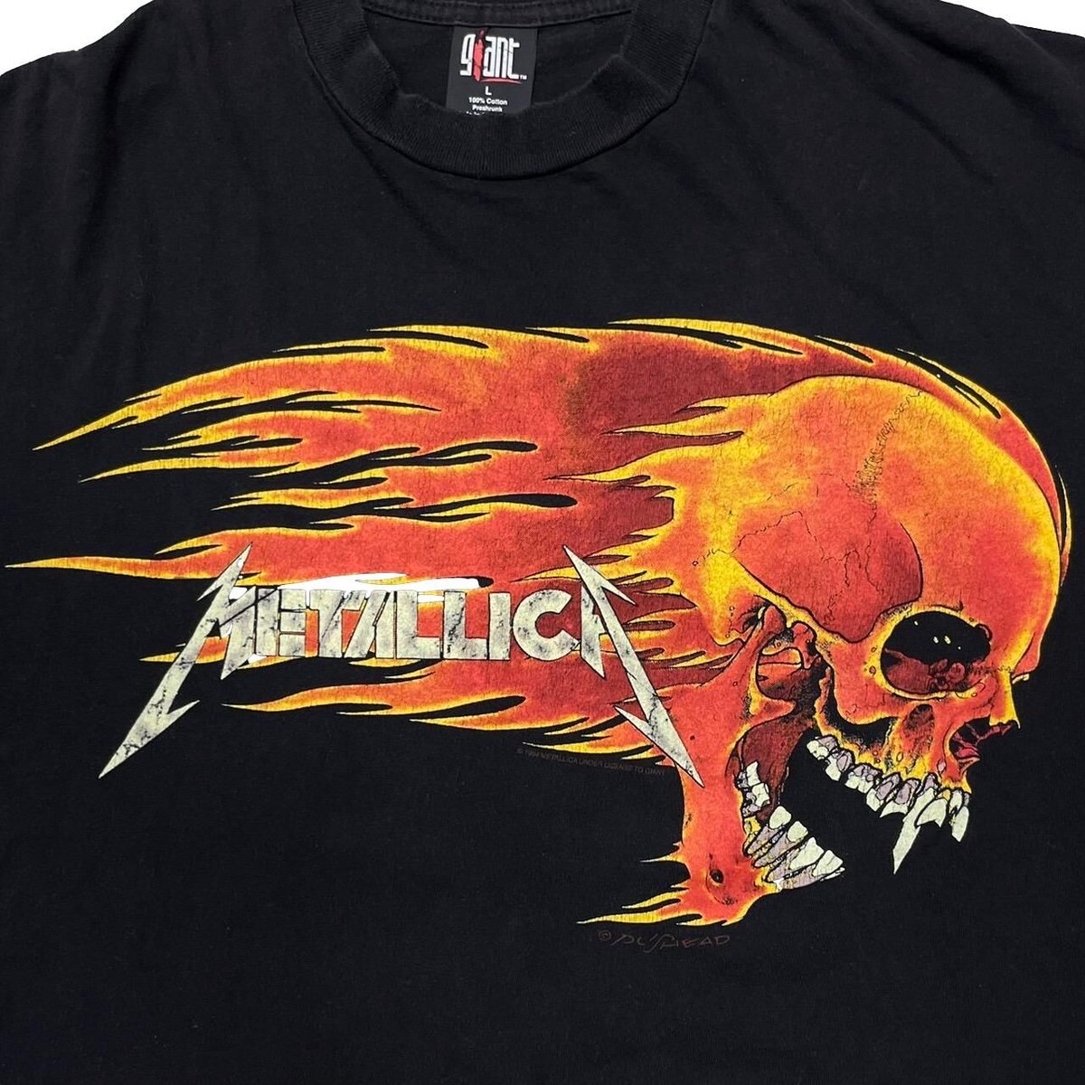METALLICA PUSHEAD SIDE FLAME SKULL