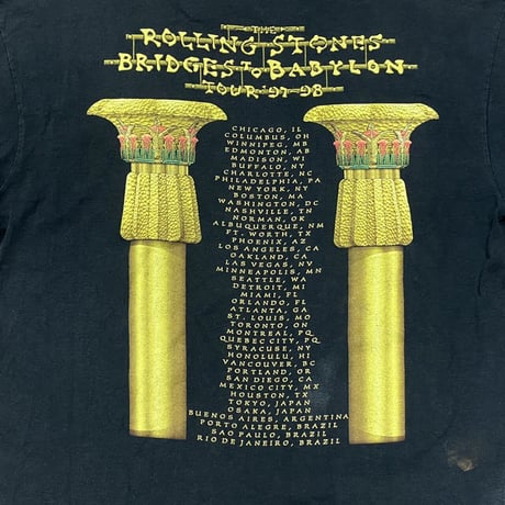 ROLLING STONES BRIDGES TO BABYLON TOUR 97-98 TEE ANVIL XL 5474