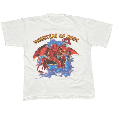 MONSTER OF ROCK TOUR FESTIVAL TEE WHITE EURO FITS LARGE 5548