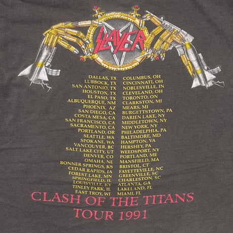 SLAYER CLASH OF THE TITANS 1991 BROCKUM XL 4510