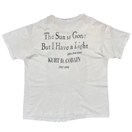 NIRVANA KURT COBAIN MEORIAL MTV UNPLUGGED WHITE FITS XL 8505