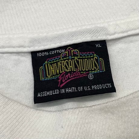 BACK TO THE FUTURE LOGO DOUBLE SIDE UNIVERSAL STUDIOS FLORIDA WHITE XL 5125