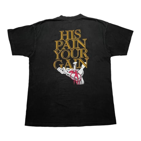 LORD'S GYM 1990 BENCH PRESS GYM! THE SIN OF THE WORLD  SOF TEE XL 5857