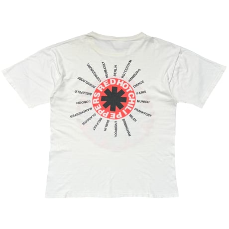 RED HOT CHILI PEPPERS BLOOD SUGER SEX MAGIK TOUR LOGO & PHOTO WHITE EURO XL 1536