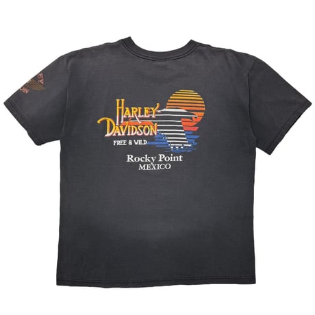 HARLEY DAVIDSON BLUE V FLAME MEXICO BOOTLEG  FITS XL 9753