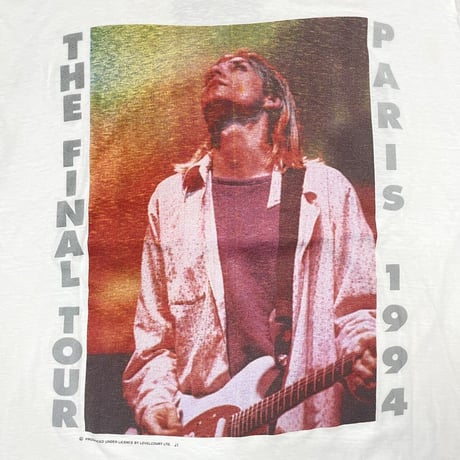 NIRVANA PARIS 1994 THE FINAL TOUR PORTRAIT LS WHITE SIERRA XL 5854