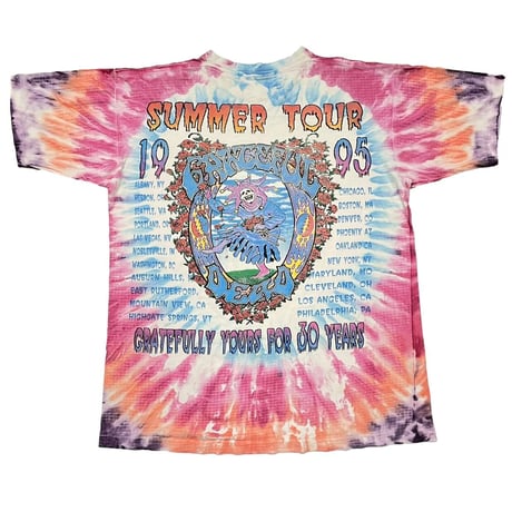 GRATEFUL DEAD 1995 SUMMER TOUR 30TH ANNIVERSARY TIE DYE FITS XL