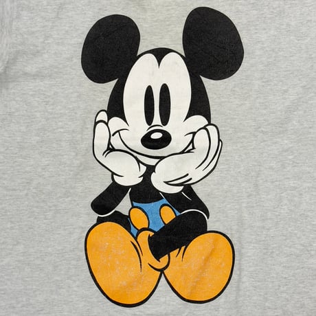 DISNEY VINTAGE MICKEY MOUSE LINK PRINT DOUBLE SIDE BLUE PANT GREY LARGE 6934