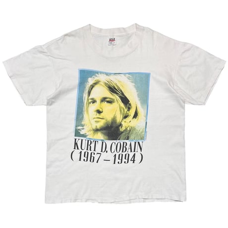 NIRVANA KURT COBAIN MEMORIAL ADULT WHITE anvil LARGE 6713