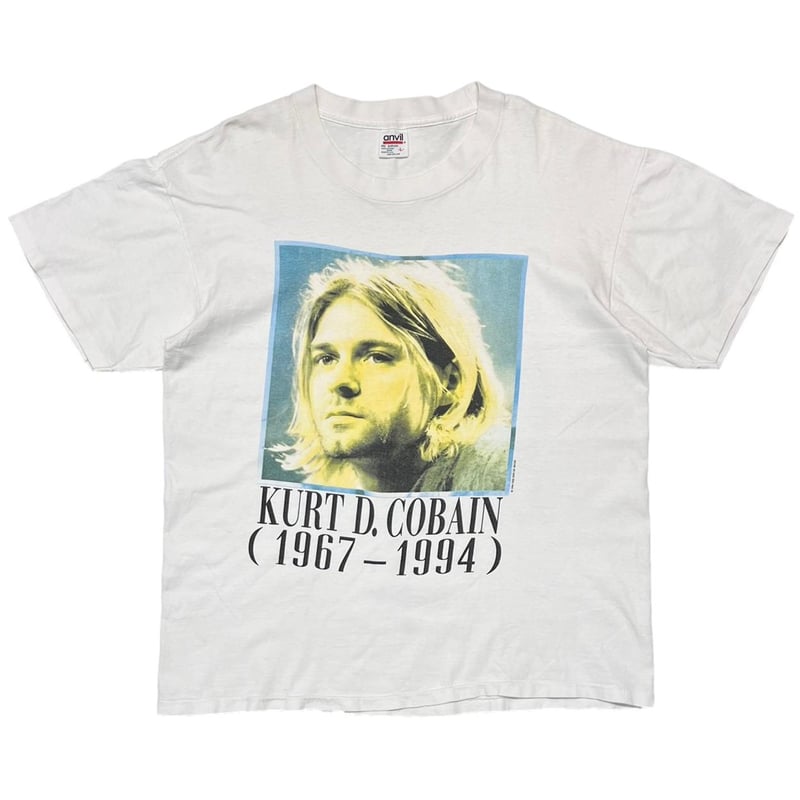 NIRVANA KURT COBAIN MEMORIAL ADULT WHITE anvil