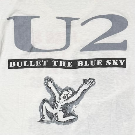 U2 ...I CAN SEE THOSE FIGHTER PLANES WHITE FRUIT OF THE LOOM XL 7860
