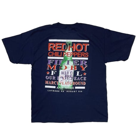 RED HOT CHILI PEPPERS ROLLING ROCK TOWN FAIR NAVY GILDAN XL 7363