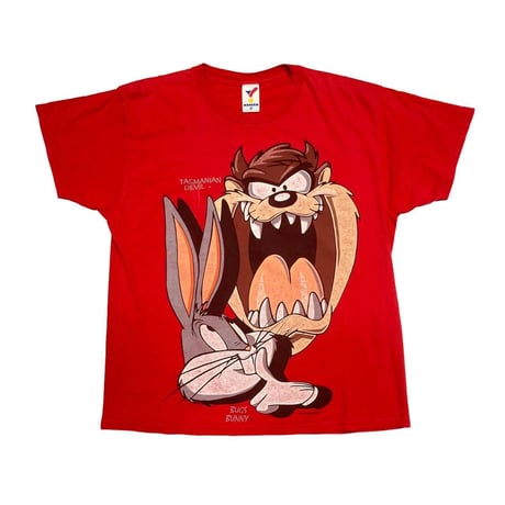 LOONEY TUNES TAZMANIAN DEVIL AND BUGS BUNNY RED XL 87481