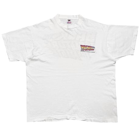 BACK TO THE FUTURE UNIVERSAL STUDIOUS FLORIDA WHITE FRUIT OF THE LOOM XXL 6962