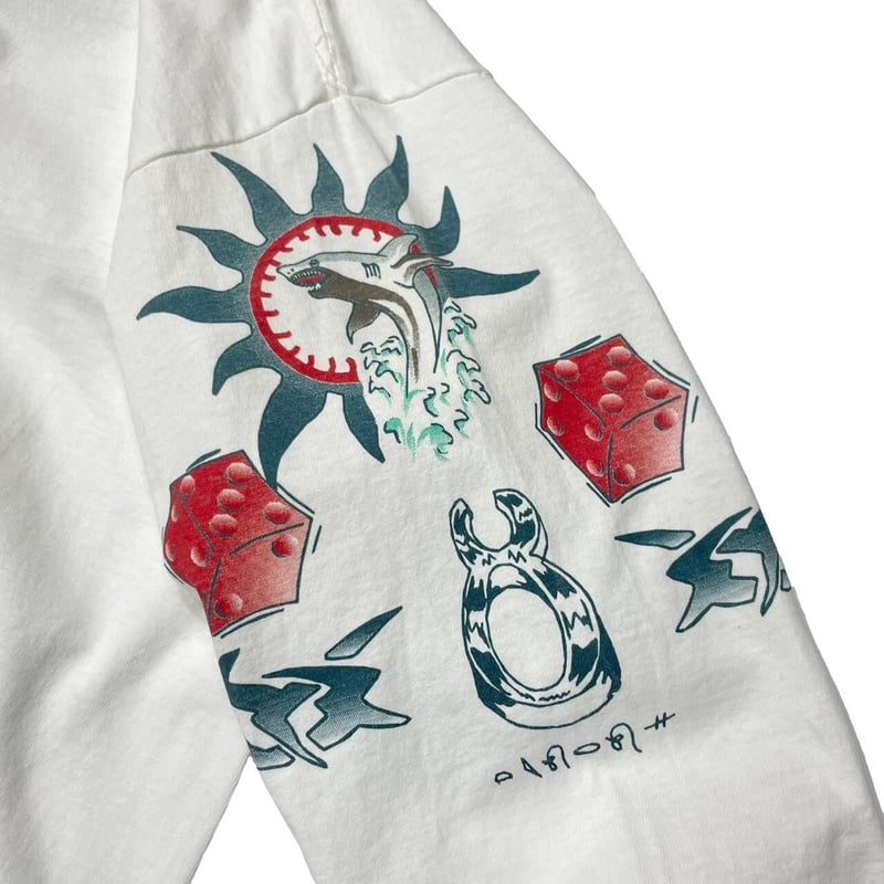 【レア】Dennis Rodman Tattoo LS DENNIS RODMAN TATTOO LS TEE WHITE LARGE 0041 |