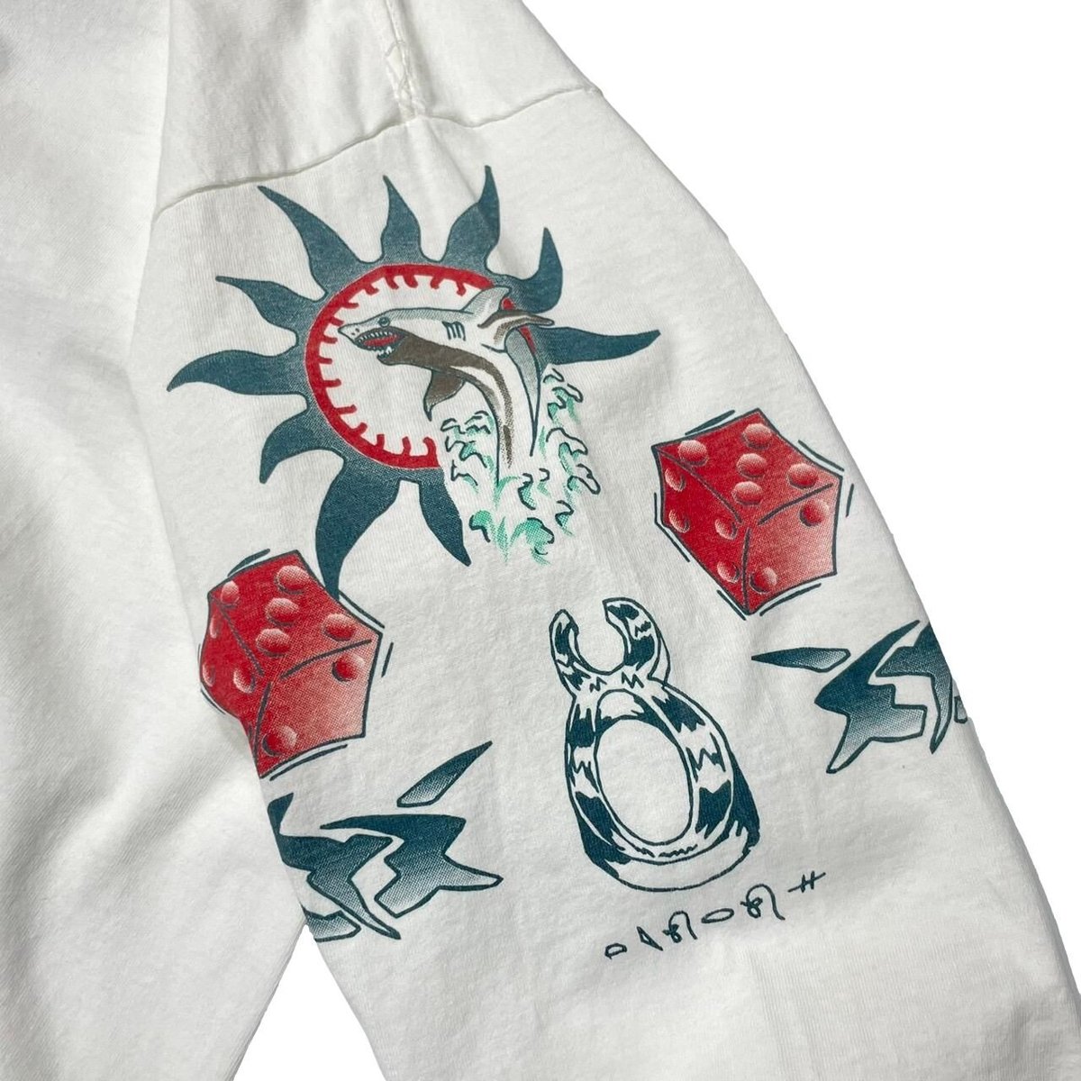 トップス DENNIS RODMAN TATTOO LS NATURAL LARGE DENNIS RODMAN TATTOO LS NATURAL LARGE/XL | grea