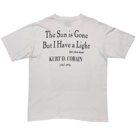 NIRVANA 1995 KURT COBAIN MEMORIAL PORTRAIT THE SUN IS GONE WHITE GIANT LARGE 1195