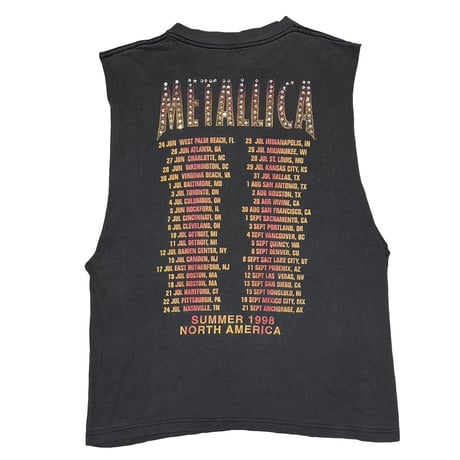 METALLICA 1998 RELOAD NORTH AMERICA TOUR RHINESTONE SLEEVE CUT FITS MEDIUM 6988