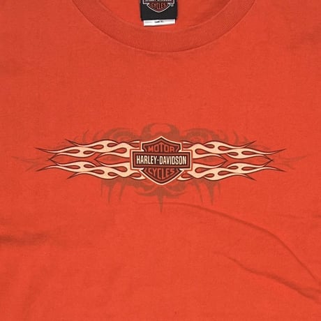 HARLEY DAVIDSON PINNUP GIRL MINNESOTA ORANGE LS FLAME XL 8614