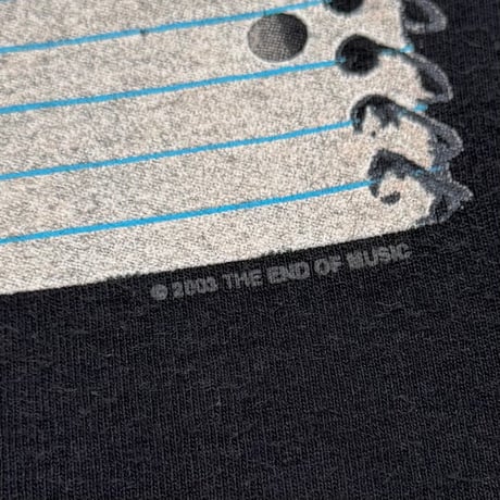 NIRVANA KURT COBAIN THE END OF MUSIC NOTE BLUE PORTRAIT FRUIT OF THE LOOM XL 8509