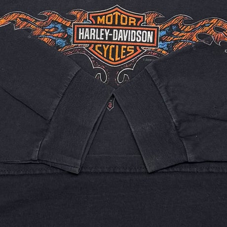 HARLEY DAVIDSON FLAME SLEEVES THE WOODLANDS LS LARGE 2239