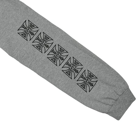 WEST COAST CHOPPERS IRON CROSS LS ASH GREY FITS XXL 4209