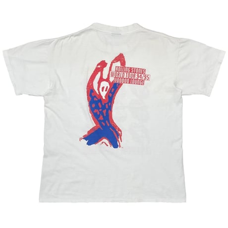 ROLLING STONES 1994 VOODOO LOUNGE WORLD TOUR MULTI TONGUE WHITE BROCKUM LARGE 3938