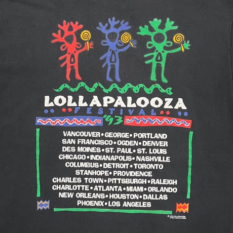 LOLLAPA LOOZA 1993 FESTIVAL BLACK GIANT BY TEEJAYS XL 5377