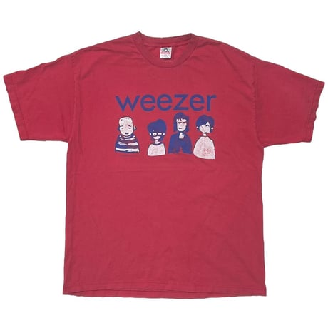 WEEZER 2000 MEMBER CARTOON ILLUST RED ALSTYLE XL 4483