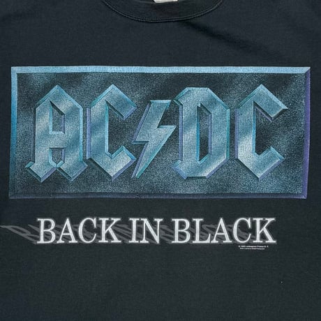 AC/DC BACK IN BLACK 1996 Y2K ANVIL MEDIUM 7909