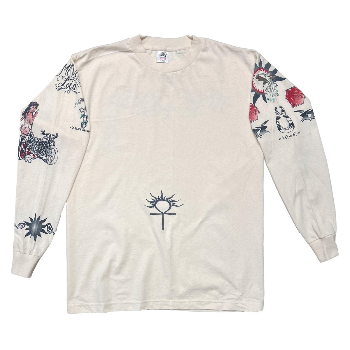 DENNIS RODMAN TATOO LS ホワイト　XL DENNIS RODMAN TATTOO LS NATURAL LARGE/XL | grea