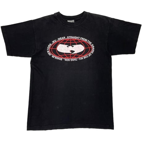 WU-TANG CLAN WU-WEAR LOGO BLACK RED FITS LARGE 0352