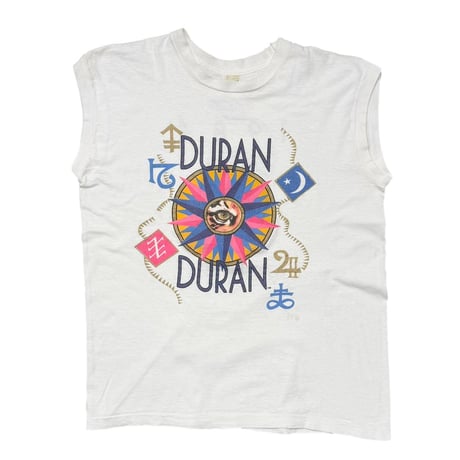 DURAN DURAN 1984 USA COCACOLA SLEEVELESS WHITE SCREEN STARS XL 8473