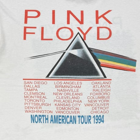 PINK FLOYD NORTH AMERICAN TOUR 1994 BOOTLEG WHITE FITS XL 7790
