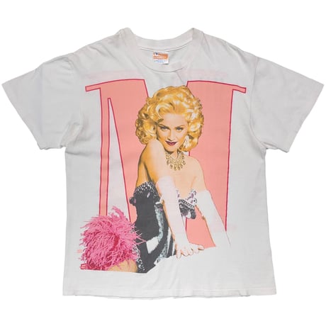 MADONNA 1992 DOUBLE SIDE WHITE HANES LARGE 0984