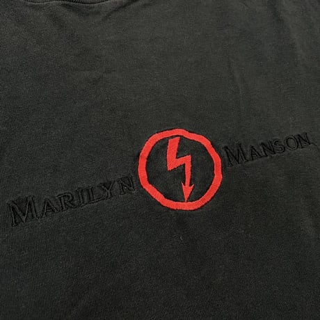 MARILYN MANSON EMBROIDERY LOGO LS TEE ANVIL XL 7904