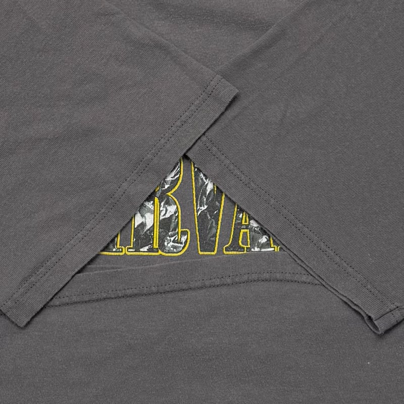 NIRVANA TEXT LOGO WITH SMILE CHARCOAL ANVIL XL