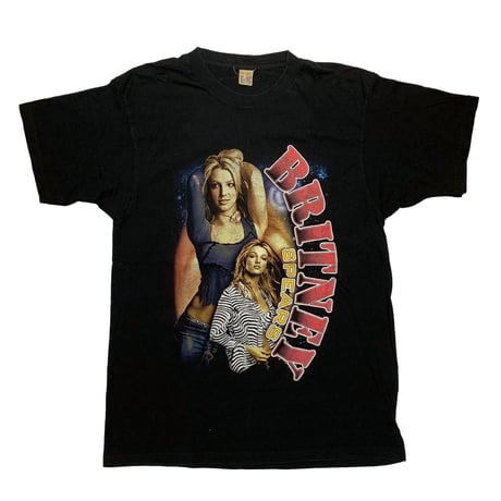 BRITNEY SPEARS RAP DESIGN SHIRT BLACK FRUIT OF THE LOOM FITS LARGE 3978