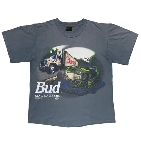 Budweiser JUMP ON A BUD 1995 THIS BUD'S FOR YOU LIGHT BLUE CHANGES XL 0366