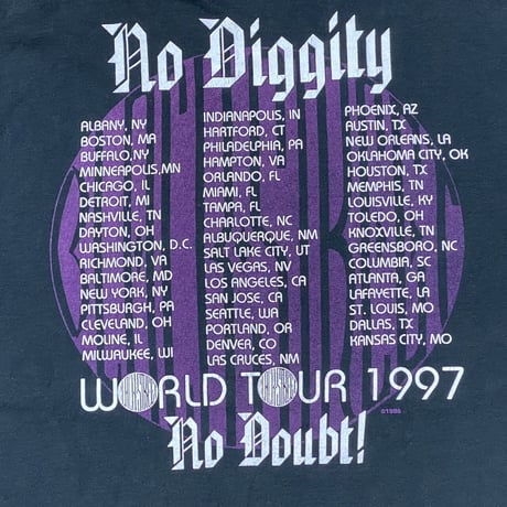 BLACK STREET NO DIGGITY WORLD TOUR 1997 TEE FRUIT OF THE LOOM XL 5907