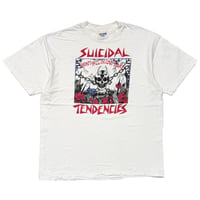 SUICIDAL TENDENCIES WON'T FALL IN LOVE TODAY WHITE HANES LARGE 4915