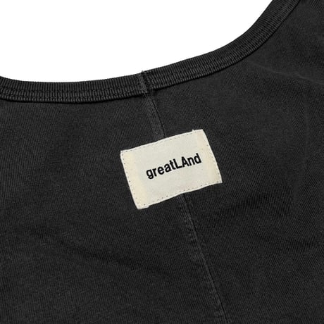 greatLAnd ORIGINAL NOMAN TANK TOP PIGMENT DYE BLACK